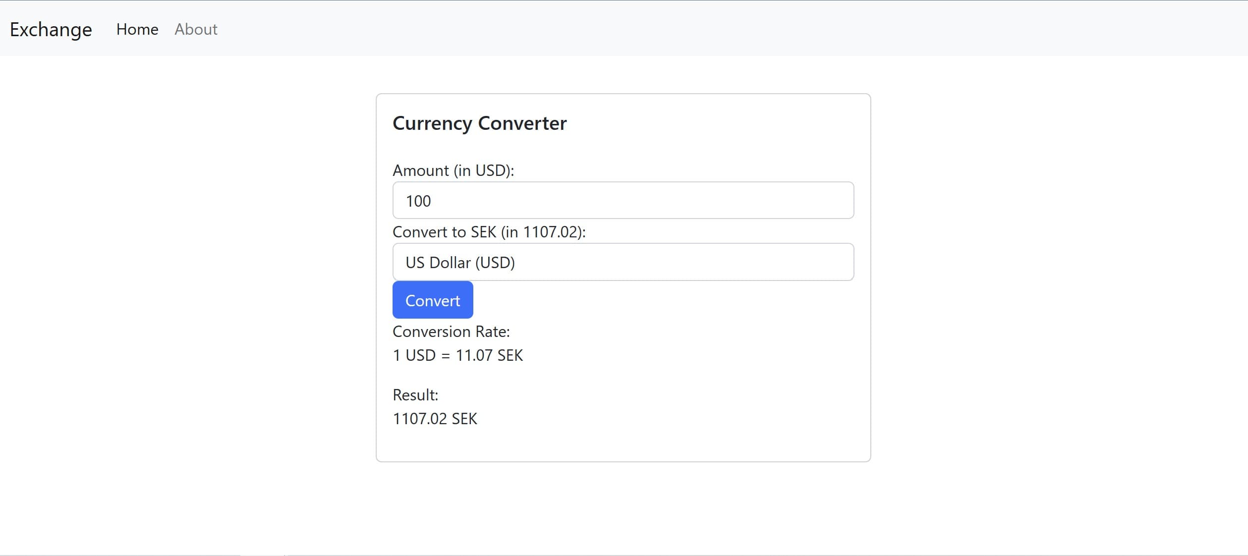 Vue Exchange App